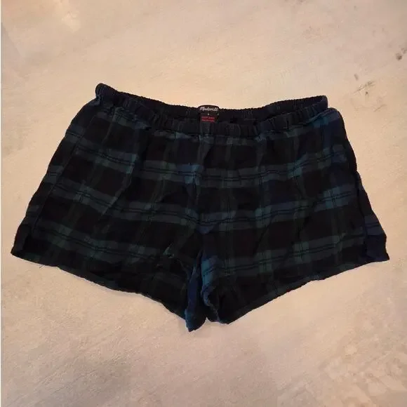 Madewell Women's Green Plaid Flannel Pajamas SZ Small - Picture 7 of 8